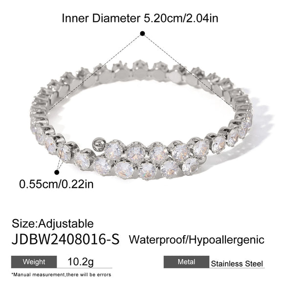 Stainless Steel Geometric Electroplating Bracelet