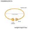 316L Stainless Steel Geometric Electroplating Starfish Flower Shell Open Thin Circle Bracelet Hand Jewelry