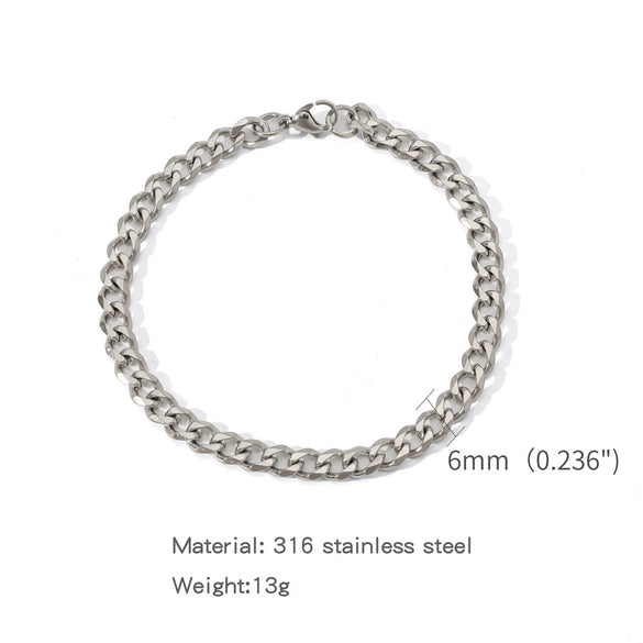 Stainless Steel Geometric Electroplating Unisex Bracelet