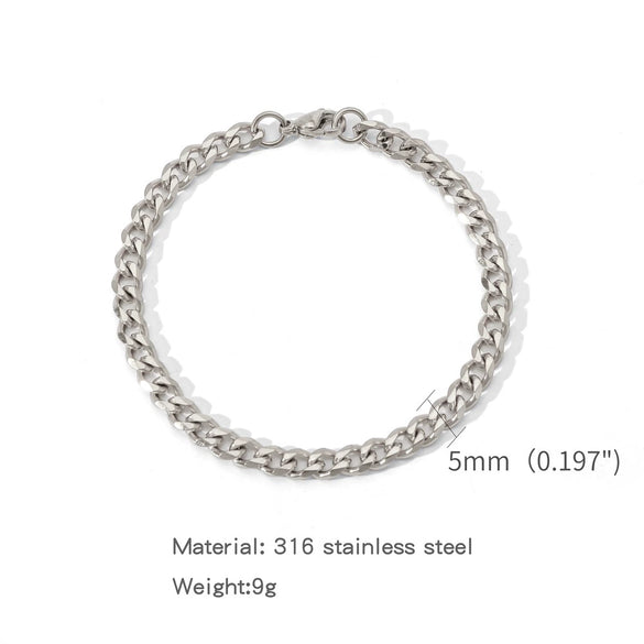Stainless Steel Geometric Electroplating Unisex Bracelet