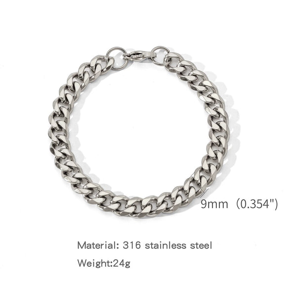 Stainless Steel Geometric Electroplating Unisex Bracelet