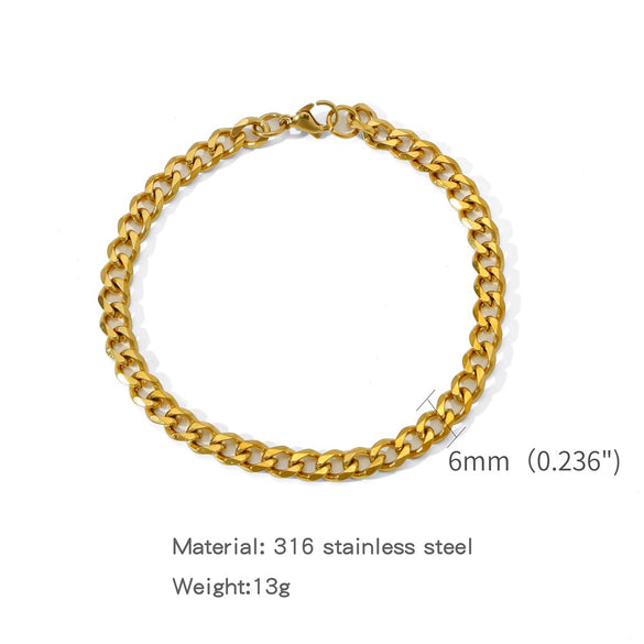 Stainless Steel Geometric Electroplating Unisex Bracelet