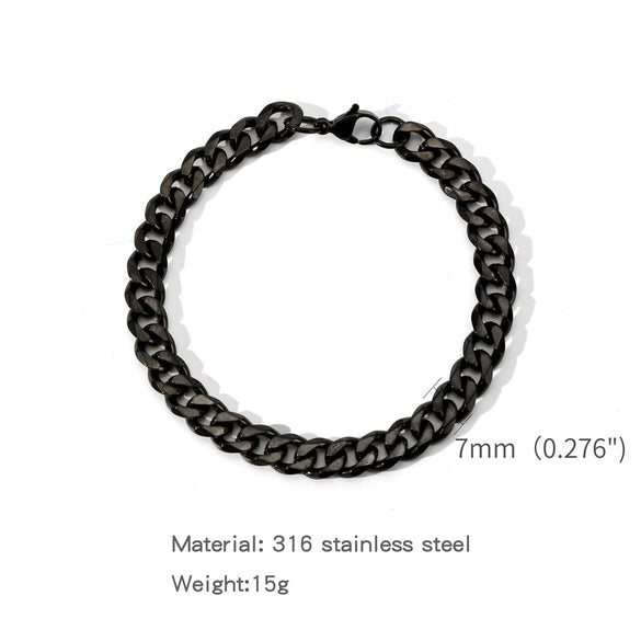 Stainless Steel Geometric Electroplating Unisex Bracelet