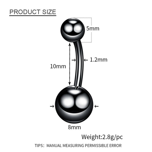 Stainless Steel Geometric Electroplating Unisex Navel Ring Body Piercing Jewelry