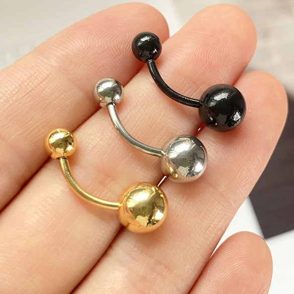 Stainless Steel Geometric Electroplating Unisex Navel Ring Body Piercing Jewelry