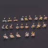 Stainless Steel Geometric Electroplating Women's Ear Nail Puncture Earrings