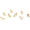 Stainless Steel Geometric Electroplating Women's Ear Nail Puncture Earrings