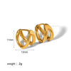Stainless Steel Geometric Electroplating Women's Earrings