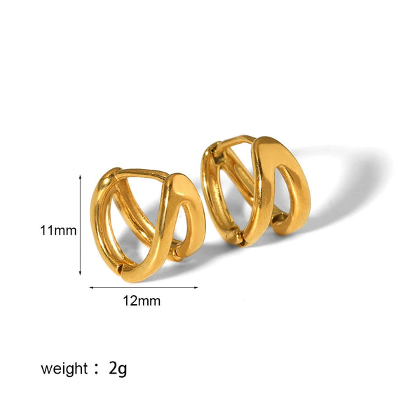Stainless Steel Geometric Electroplating Women's Earrings