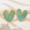 Stainless Steel Geometric Elegant Electroplated Love Earrings For Women