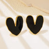 Stainless Steel Geometric Elegant Electroplated Love Earrings For Women