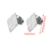 Stainless Steel Geometric Embossed Earring Piece Jewelry Accessories For Earrings Making With Electroplating And 18K Gold Plating