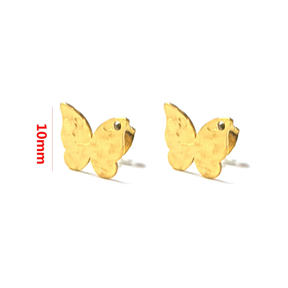 Stainless Steel Geometric Embossed Earring Piece Jewelry Accessories For Earrings Making With Electroplating And 18K Gold Plating