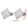 Stainless Steel Geometric Embossed Earring Piece Jewelry Accessories For Earrings Making With Electroplating And 18K Gold Plating
