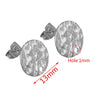 Stainless Steel Geometric Embossed Earring Piece Jewelry Accessories For Earrings Making With Electroplating And 18K Gold Plating