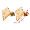 Stainless Steel Geometric Embossed Earring Piece Jewelry Accessories For Earrings Making With Electroplating And 18K Gold Plating