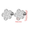 Stainless Steel Geometric Embossed Earring Piece Jewelry Accessories For Earrings Making With Electroplating And 18K Gold Plating