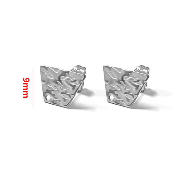 Stainless Steel Geometric Embossed Earring Piece Jewelry Accessories For Earrings Making With Electroplating And 18K Gold Plating