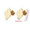 Stainless Steel Geometric Embossed Earring Piece Jewelry Accessories For Earrings Making With Electroplating And 18K Gold Plating
