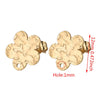 Stainless Steel Geometric Embossed Earring Piece Jewelry Accessories For Earrings Making With Electroplating And 18K Gold Plating