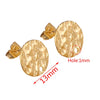 Stainless Steel Geometric Embossed Earring Piece Jewelry Accessories For Earrings Making With Electroplating And 18K Gold Plating