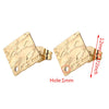 Stainless Steel Geometric Embossed Earring Piece Jewelry Accessories For Earrings Making With Electroplating And 18K Gold Plating