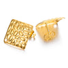 Stainless Steel Geometric Embossed Electroplated Earrings For Diy Making