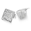 Stainless Steel Geometric Embossed Electroplated Earrings For Diy Making