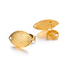 Stainless Steel Geometric Embossed Electroplated Earrings For Diy Making