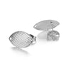 Stainless Steel Geometric Embossed Electroplated Earrings For Diy Making