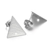 Stainless Steel Geometric Embossed Electroplated Earrings For Diy Making