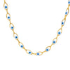 Stainless Steel Geometric Enamel Devil's Eye Clavicle Chain Necklace Electroplated Jewelry