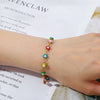 Stainless Steel Geometric Evil Eye Women's Bracelet With Electroplating