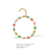 Stainless Steel Geometric Evil Eye Women's Bracelet With Electroplating