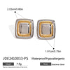 Stainless Steel Geometric Exaggerated Earrings And Retro Ring Jewelry With Electroplating