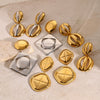 Stainless Steel Geometric Exaggerated Electroplated Women's Earrings