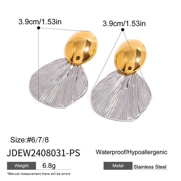 Stainless Steel Geometric Exaggerated Electroplated Women's Earrings