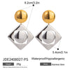 Stainless Steel Geometric Exaggerated Electroplated Women's Earrings