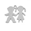 Stainless Steel Geometric Family Round Happiness Diy Pendant Jewelry Accessories