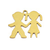 Stainless Steel Geometric Family Round Happiness Diy Pendant Jewelry Accessories