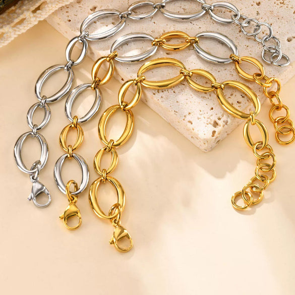 Stainless Steel Geometric Fashion Bracelet Necklace For Women