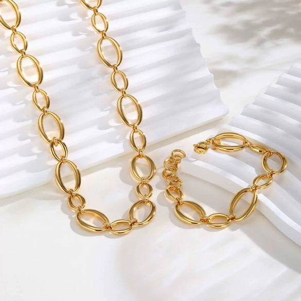 Stainless Steel Geometric Fashion Bracelet Necklace For Women