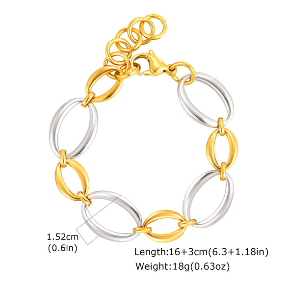 Stainless Steel Geometric Fashion Bracelet Necklace For Women