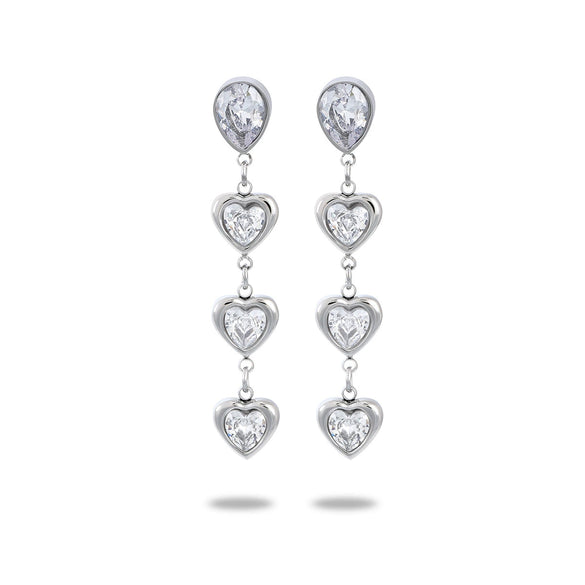 Stainless Steel Geometric Fashion Earrings For Women With Electroplating Design
