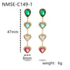 Stainless Steel Geometric Fashion Earrings For Women With Electroplating Design