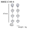 Stainless Steel Geometric Fashion Earrings For Women With Electroplating Design