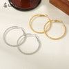 Stainless Steel Geometric Fashion Earrings With Electroplating Treatment
