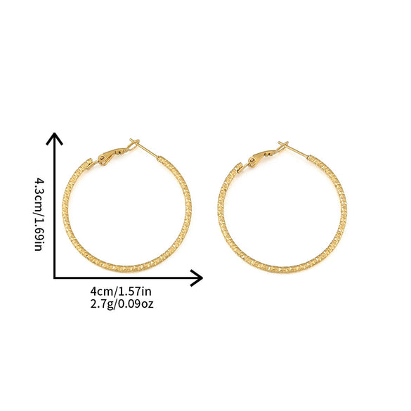 Stainless Steel Geometric Fashion Earrings With Electroplating Treatment