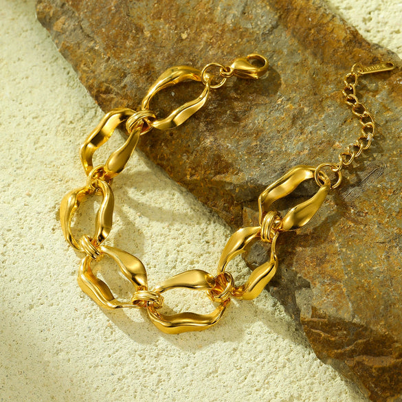 Stainless Steel Geometric Fashion Electroplated Bracelet