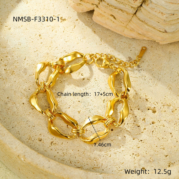 Stainless Steel Geometric Fashion Electroplated Bracelet